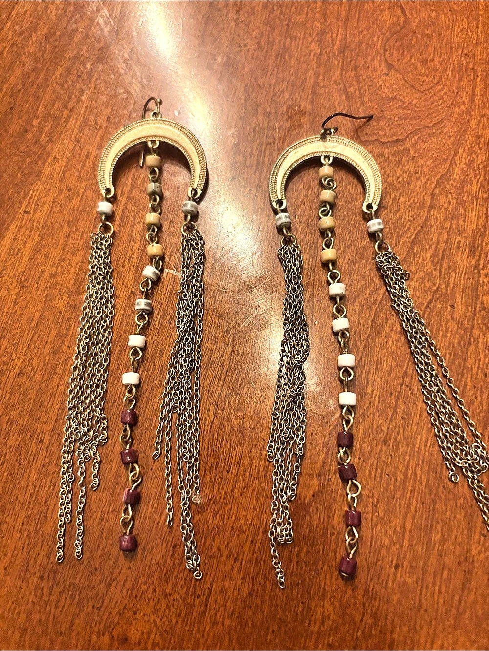 Gold-Tone Western Fringe Earrings